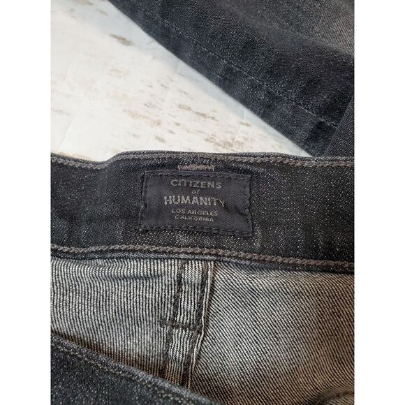 Citizens Of Humanity Jeans Emerson Womens 32 Slim Boyfriend Black Button Fly - Picture 7 of 12
